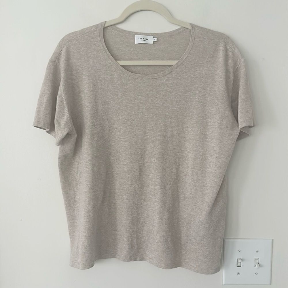 The Reset R Label Cotton/Linen Blend Top M